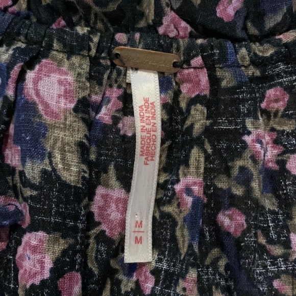 Women’s Free People Meant to Be Blouse in Black Combo - Picture 7 of 11